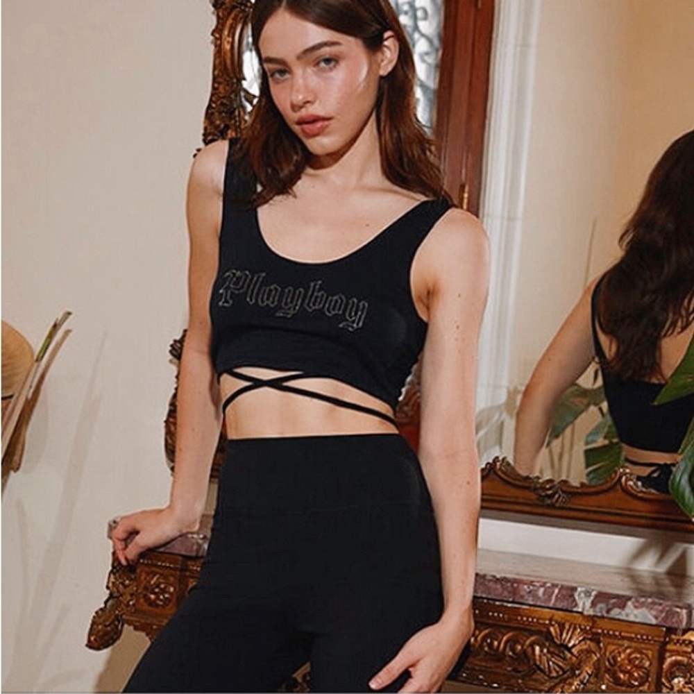Playboy cropped tank top🖤✨